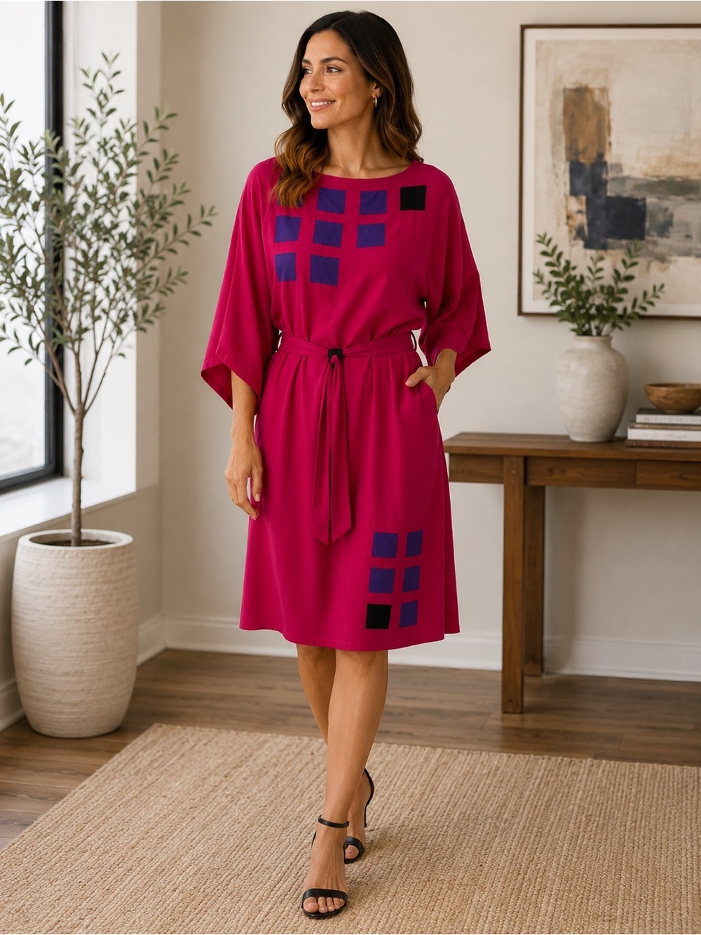 John Weitz Vintage 100% Silk Dress Size 6 – New